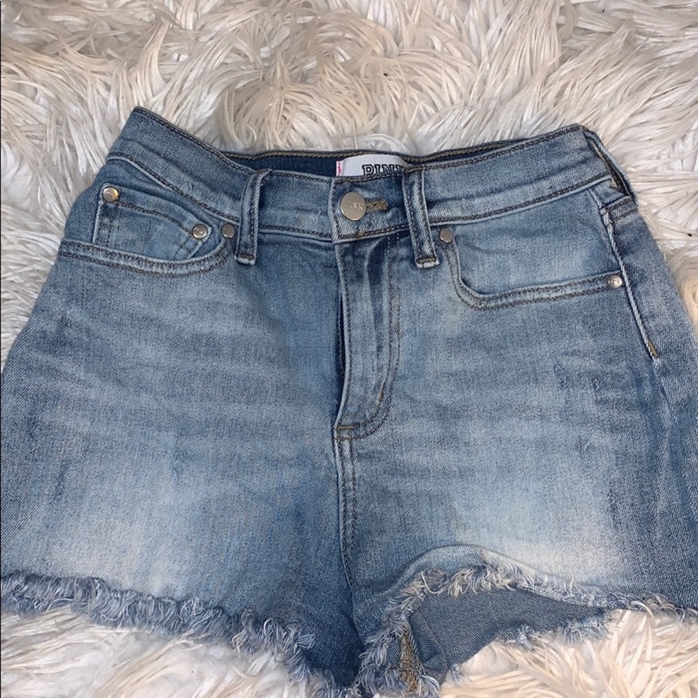 PINK denim shorts